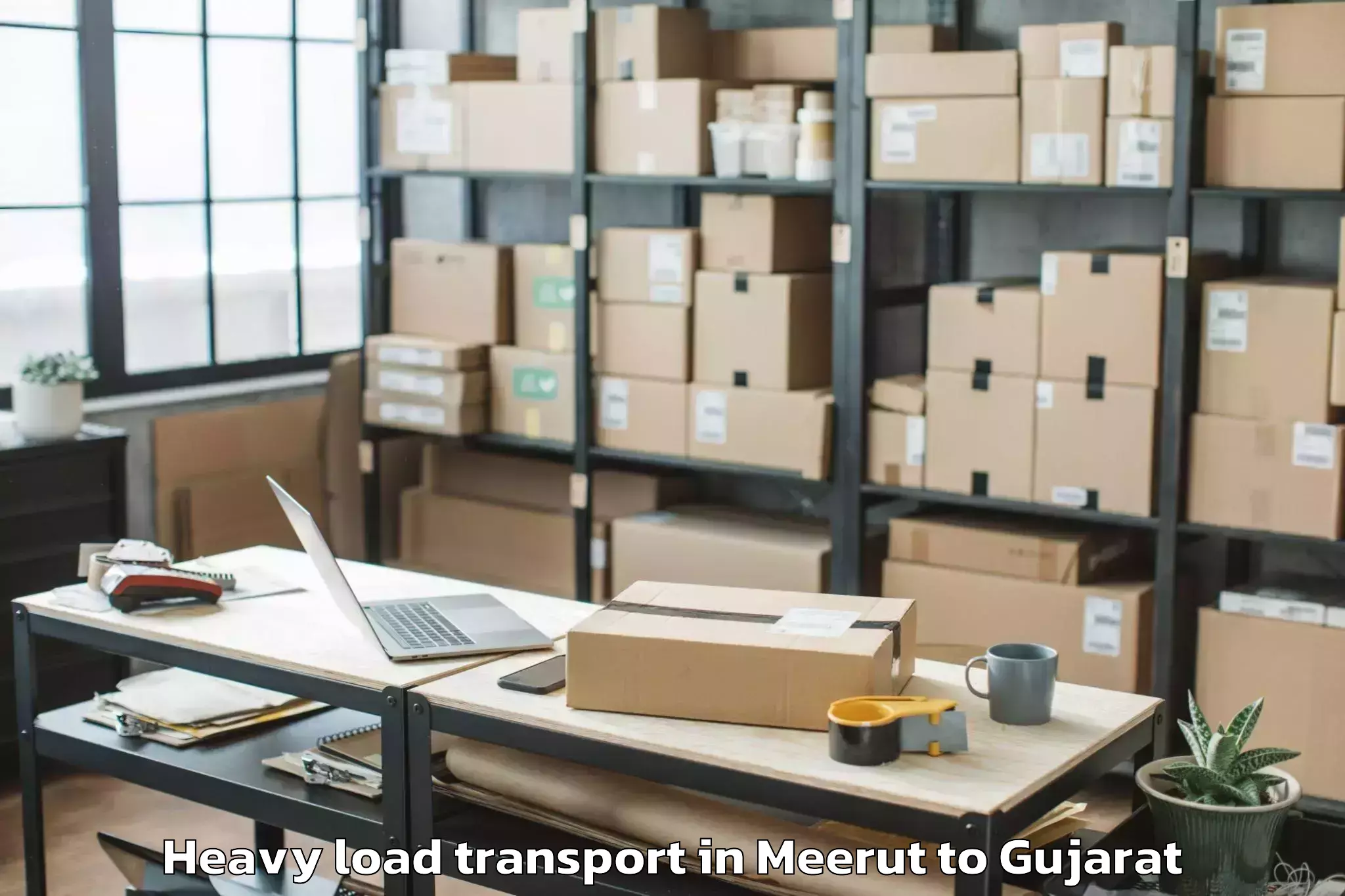 Book Meerut to Mahudha Heavy Load Transport Online